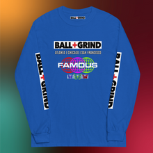 Load image into Gallery viewer, BALL+GRIND - BG FAMOUS Men’s Long Sleeve T-Shirt