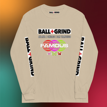 Load image into Gallery viewer, BALL+GRIND - BG FAMOUS Men’s Long Sleeve T-Shirt