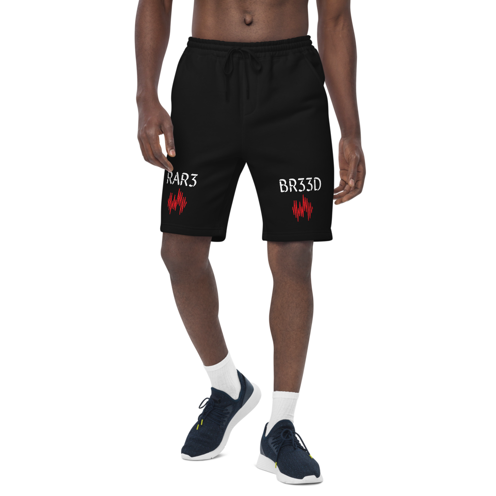 BALL+GRIND - RAR3 BR33D Blk/Red/Wht Men's fleece shorts