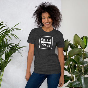 Ball x Grind - "FAITH OVER FEAR" White Box Short-Sleeve Unisex T-Shirt