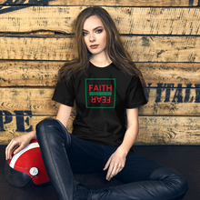 Load image into Gallery viewer, Ball x Grind - &quot;FAITH OVER FEAR&quot; Green/Black/Red Short-Sleeve Unisex T-Shirt