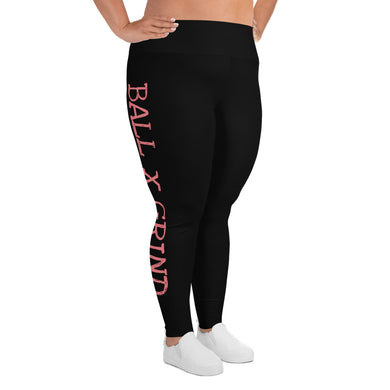 Ball x Grind - Black and Pink Plus Size Leggings