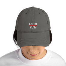 Load image into Gallery viewer, BALL + GRIND &quot;FAITH OVER FEAR &quot;White Letter&quot; Distressed Dad Hat
