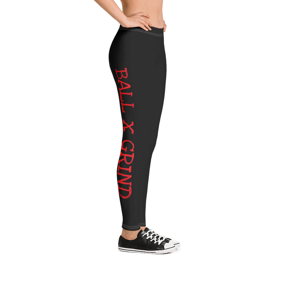 Ball x Grind - Black and Red Leggings
