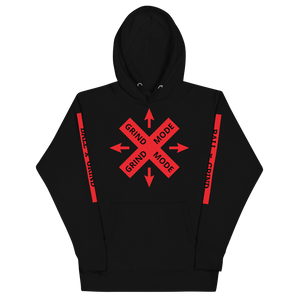 BALL x GRIND - GRIND MODE (BLACK/RED) Unisex Hoodie