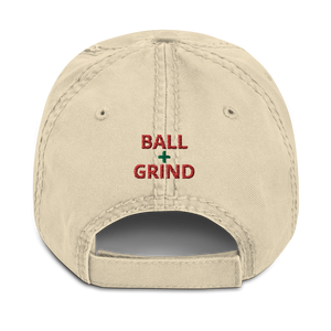 BALL + GRIND "FAITH OVER FEAR" (Green/Red) Stitched Distressed Dad Hat