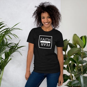 Ball x Grind - "FAITH OVER FEAR" White Box Short-Sleeve Unisex T-Shirt