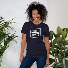 Load image into Gallery viewer, Ball x Grind - &quot;FAITH OVER FEAR&quot; White Box Short-Sleeve Unisex T-Shirt