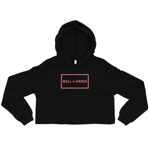 Ball x Grind - Black and Pink Women's Crop Hoodie