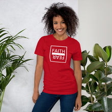 Load image into Gallery viewer, Ball x Grind - &quot;FAITH OVER FEAR&quot; White Box Short-Sleeve Unisex T-Shirt
