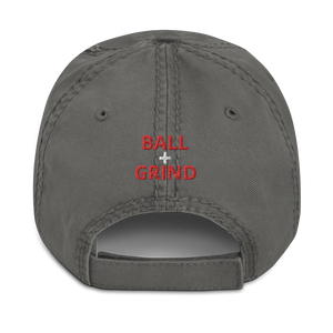 BALL + GRIND "FAITH OVER FEAR" (Red Letter) Distressed Dad Hat