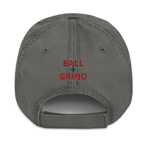 BALL + GRIND "FAITH OVER FEAR" (Green/Red) Stitched Distressed Dad Hat