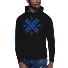 Load image into Gallery viewer, BALL x GRIND - GRIND MODE (BLACK/BLUE) Unisex Hoodie