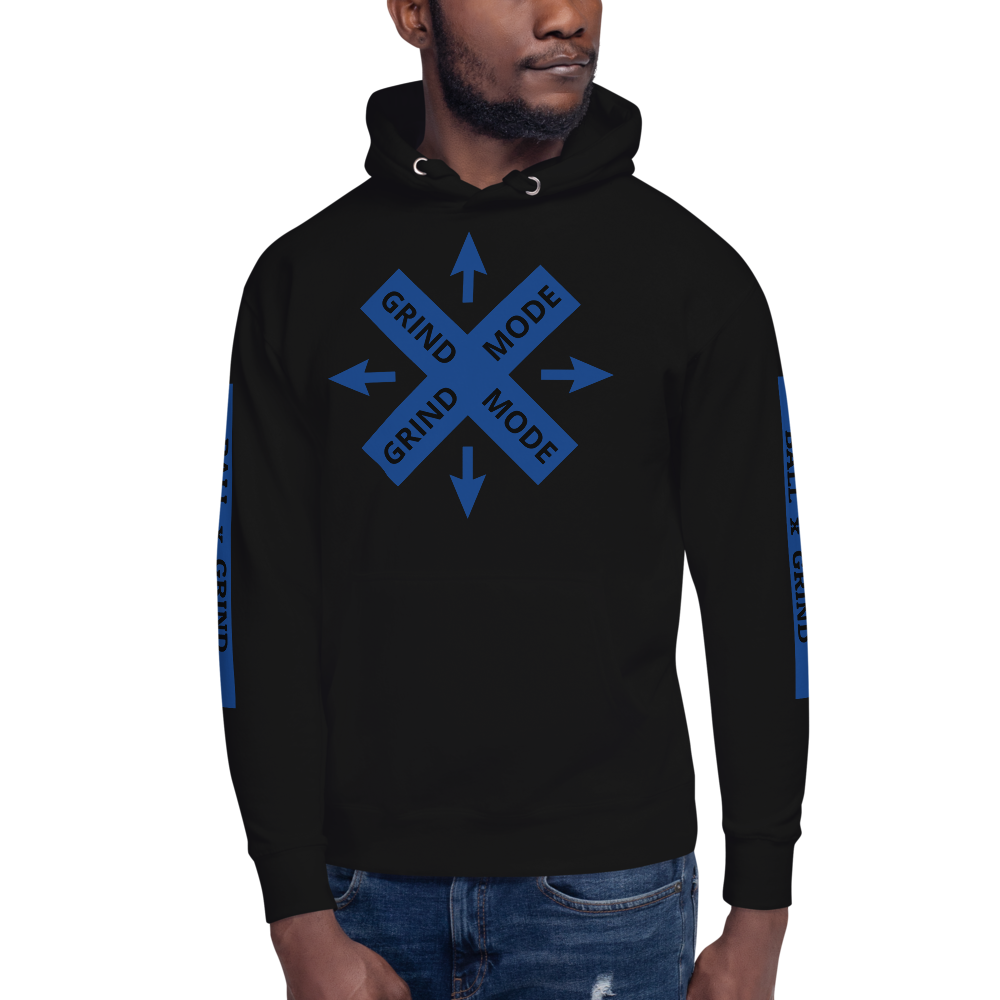 BALL x GRIND - GRIND MODE (BLACK/BLUE) Unisex Hoodie