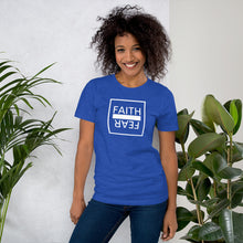 Load image into Gallery viewer, Ball x Grind - &quot;FAITH OVER FEAR&quot; White Box Short-Sleeve Unisex T-Shirt