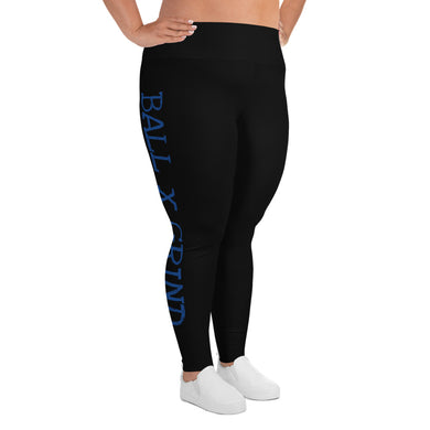 Ball x Grind - Black and Blue Plus Size Leggings