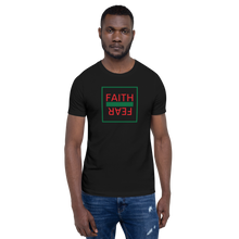 Load image into Gallery viewer, Ball x Grind - &quot;FAITH OVER FEAR&quot; Green/Black/Red Short-Sleeve Unisex T-Shirt