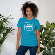Load image into Gallery viewer, Ball x Grind - &quot;FAITH OVER FEAR&quot; White Box Short-Sleeve Unisex T-Shirt