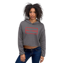 Load image into Gallery viewer, Ball x Grind - Black and Red Women&#39;s Crop Hoodie