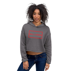 Ball x Grind - Black and Red Women's Crop Hoodie
