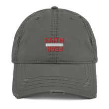 Load image into Gallery viewer, BALL + GRIND &quot;FAITH OVER FEAR&quot; (Red Letter) Distressed Dad Hat