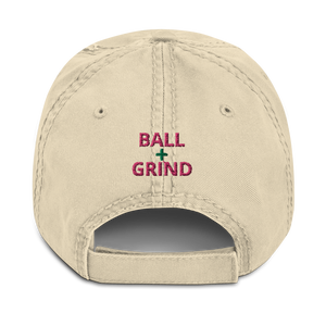 BALL + GRIND "FAITH OVER FEAR" (Pink/Green Letter) Distressed Dad Hat