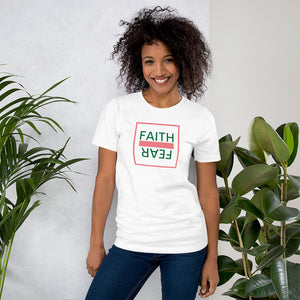 Ball x Grind - "FAITH OVER FEAR" Pink/Green Short-Sleeve Unisex T-Shirt