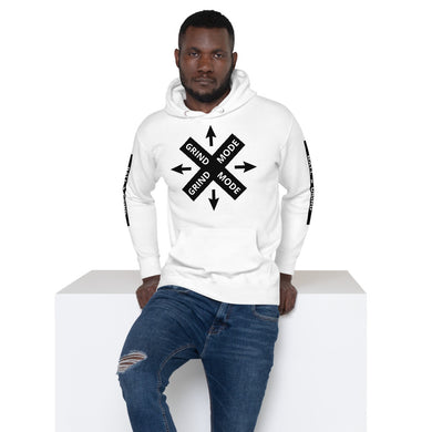 BALL x GRIND - GRIND MODE (WHITE/BLACK) Unisex Hoodie