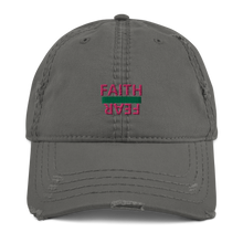 Load image into Gallery viewer, BALL + GRIND &quot;FAITH OVER FEAR&quot; (Pink/Green Letter) Distressed Dad Hat