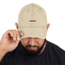 Load image into Gallery viewer, BALL + GRIND &quot;FAITH OVER FEAR &quot;White Letter&quot; Distressed Dad Hat