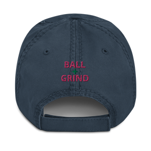 BALL + GRIND "FAITH OVER FEAR" (Pink/Green Letter) Distressed Dad Hat