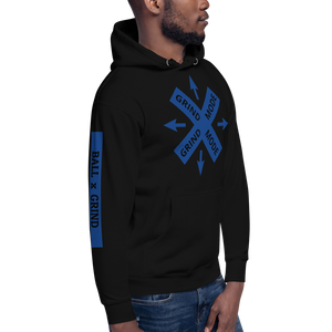 BALL x GRIND - GRIND MODE (BLACK/BLUE) Unisex Hoodie
