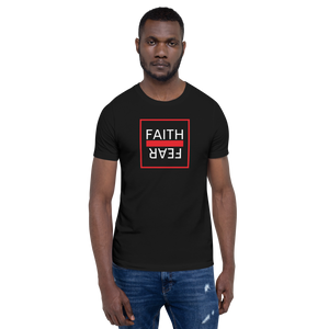 Ball x Grind - "FAITH OVER FEAR" Black/Red/White Short-Sleeve Unisex T-Shirt