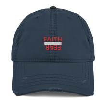 Load image into Gallery viewer, BALL + GRIND &quot;FAITH OVER FEAR&quot; (Red Letter) Distressed Dad Hat