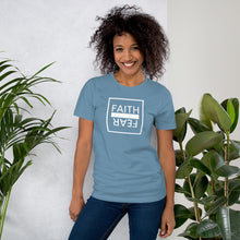 Load image into Gallery viewer, Ball x Grind - &quot;FAITH OVER FEAR&quot; White Box Short-Sleeve Unisex T-Shirt