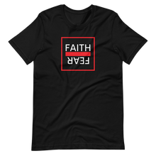 Load image into Gallery viewer, Ball x Grind - &quot;FAITH OVER FEAR&quot; Black/Red/White Short-Sleeve Unisex T-Shirt