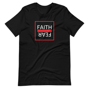 Ball x Grind - "FAITH OVER FEAR" Black/Red/White Short-Sleeve Unisex T-Shirt