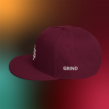 Load image into Gallery viewer, BALL+GRIND: BG LOOP White Stitch Snapback Hat