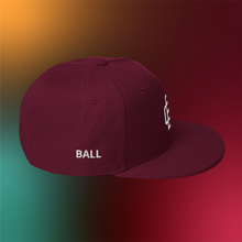 Load image into Gallery viewer, BALL+GRIND: BG LOOP White Stitch Snapback Hat