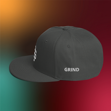 Load image into Gallery viewer, BALL+GRIND: BG LOOP White Stitch Snapback Hat