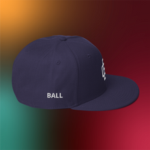 Load image into Gallery viewer, BALL+GRIND: BG LOOP White Stitch Snapback Hat