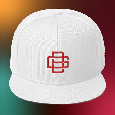 BALL+GRIND - BG Loop White/Red Snapback Hat