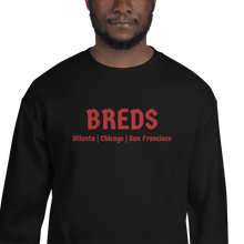 Load image into Gallery viewer, BALL+GRIND - BREDS Black/Red Crewneck Unisex Sweatshirt