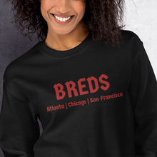 Load image into Gallery viewer, BALL+GRIND - BREDS Black/Red Crewneck Unisex Sweatshirt