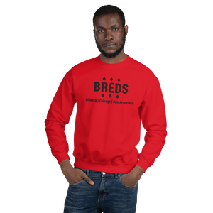 BREDS - The BREDS Diamond Atl, Chi, SF,  RED Crew Neck Sweatshirt