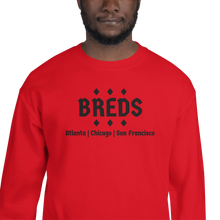 Load image into Gallery viewer, BREDS - The BREDS Diamond Atl, Chi, SF,  RED Crew Neck Sweatshirt