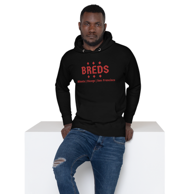 BALL+GRIND - The BREDS Black/Red Diamond Unisex Hoodie