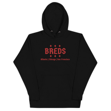 Load image into Gallery viewer, BALL+GRIND - The BREDS Black/Red Diamond Unisex Hoodie