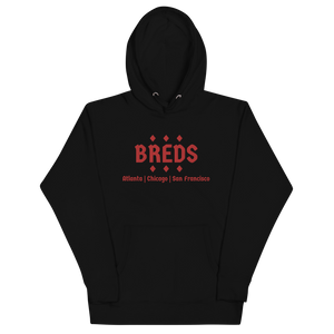 BALL+GRIND - The BREDS Black/Red Diamond Unisex Hoodie