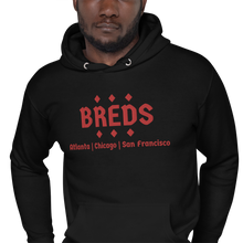 Load image into Gallery viewer, BALL+GRIND - The BREDS Black/Red Diamond Unisex Hoodie